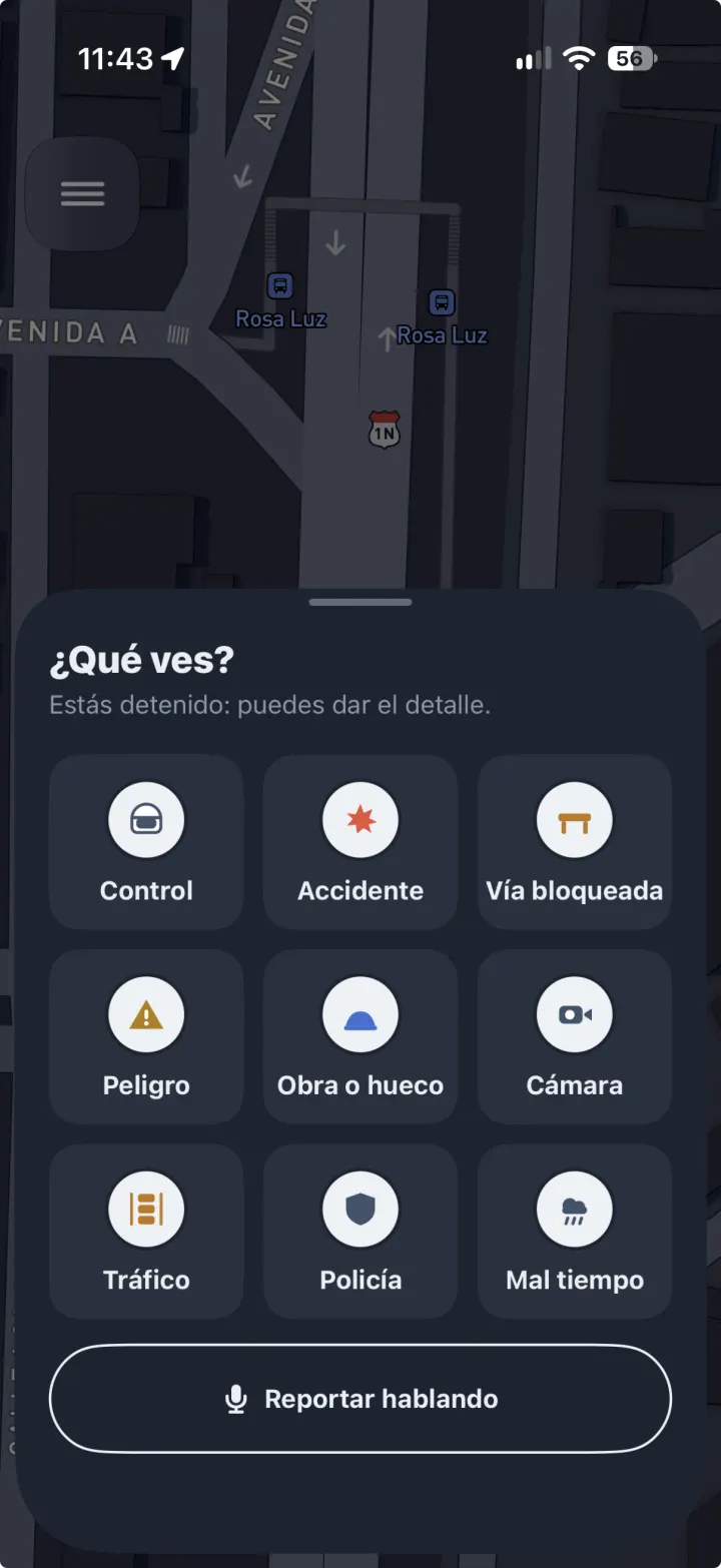 Pantalla de reporte de Viana: todos los tipos de alerta en una rejilla